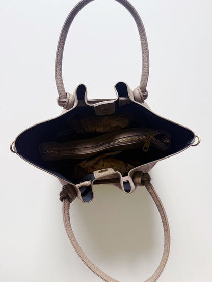 Suede Knot Bags Beige