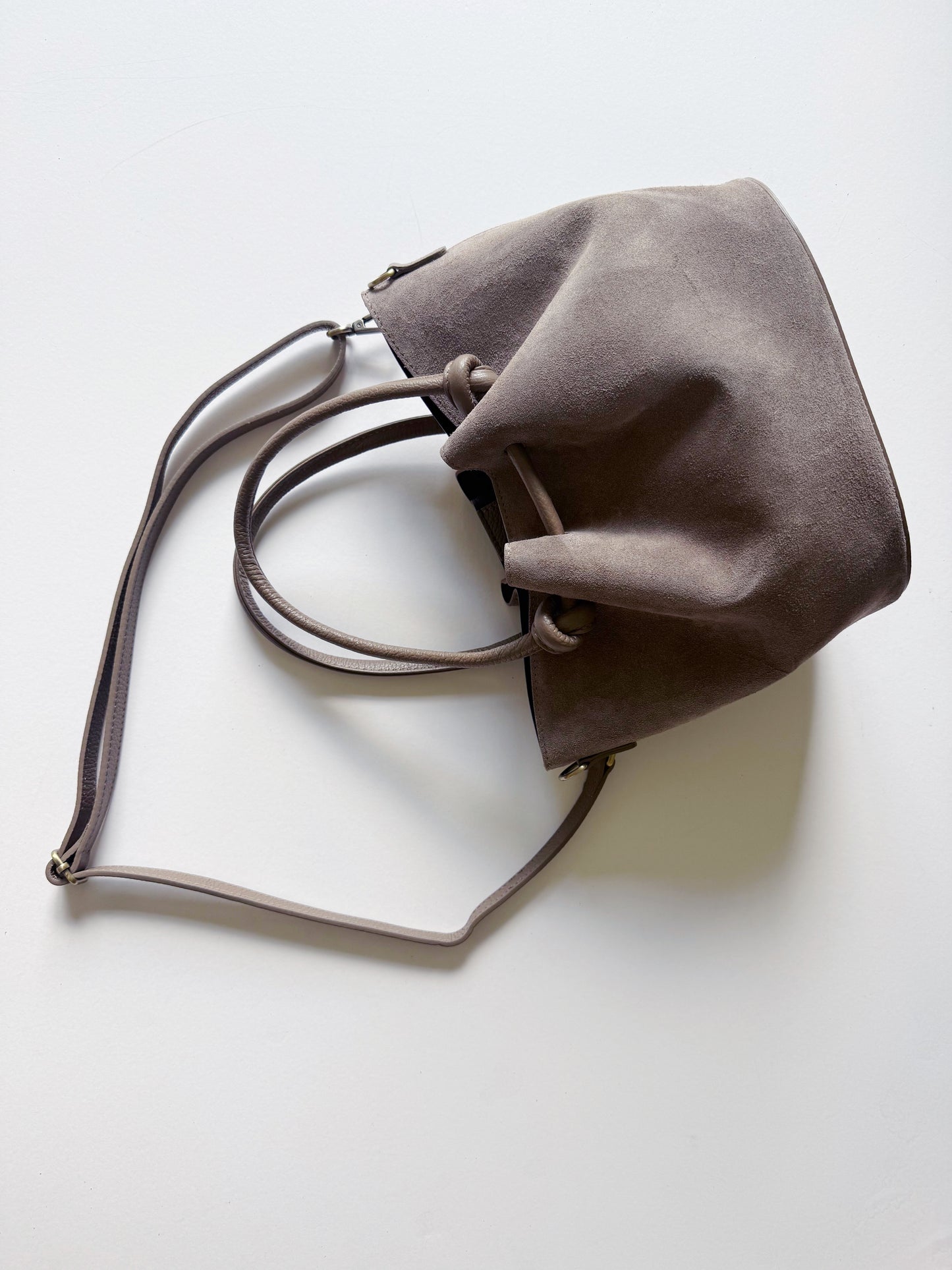 Suede Knot Bags Beige