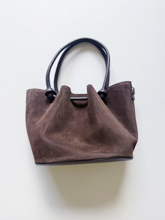 Suede Knot Bags Chocolate Brown
