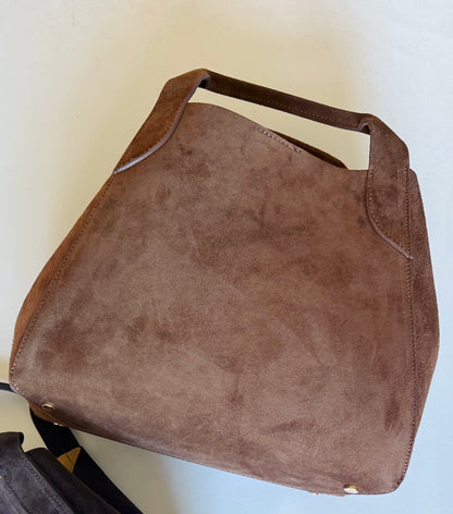 Brown Suede Lugano Tote
