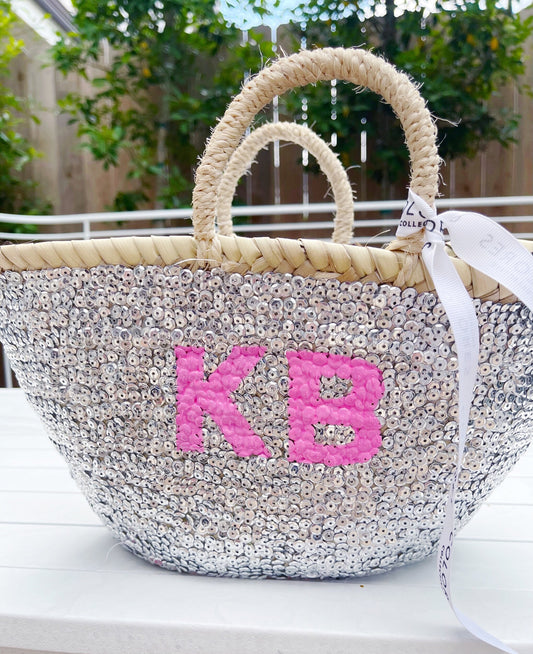 Silver Mini Sequin Baskets