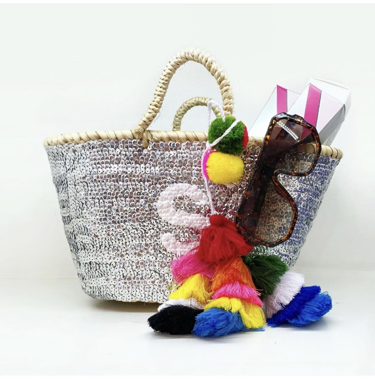 Silver Mini Sequin Baskets