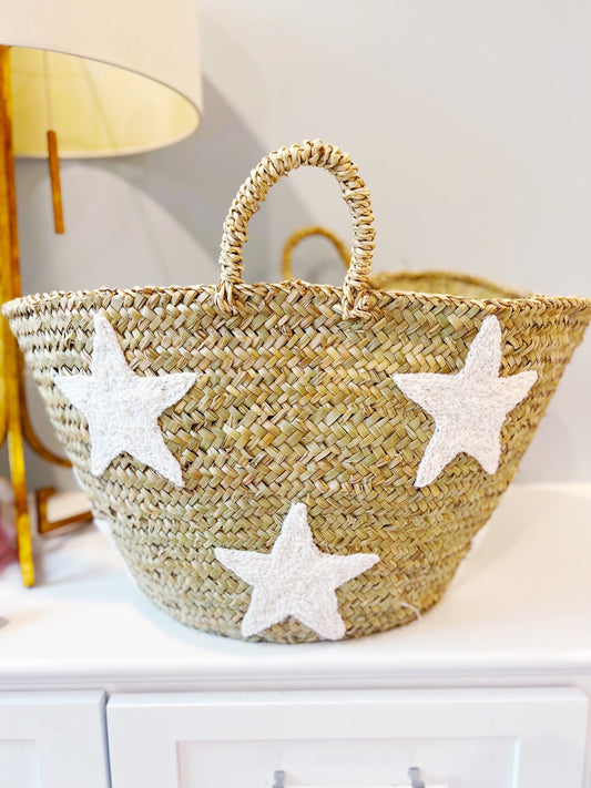 Jumbo White Star Basket
