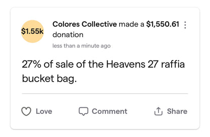 Heaven's 27 Raffia Light Pink Raffia Bucket Bag