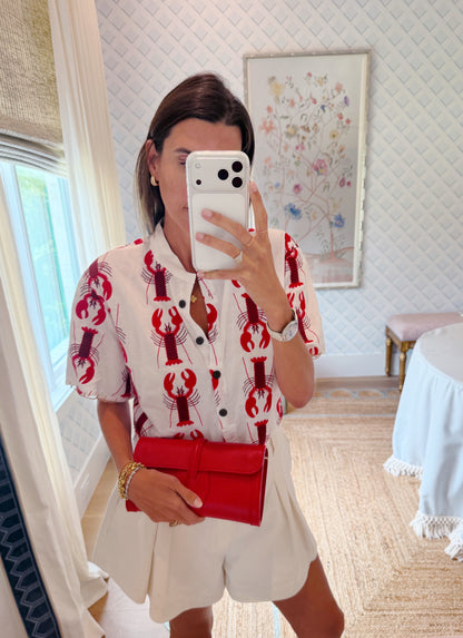 Red Monet Leather Clutch Limited Edition
