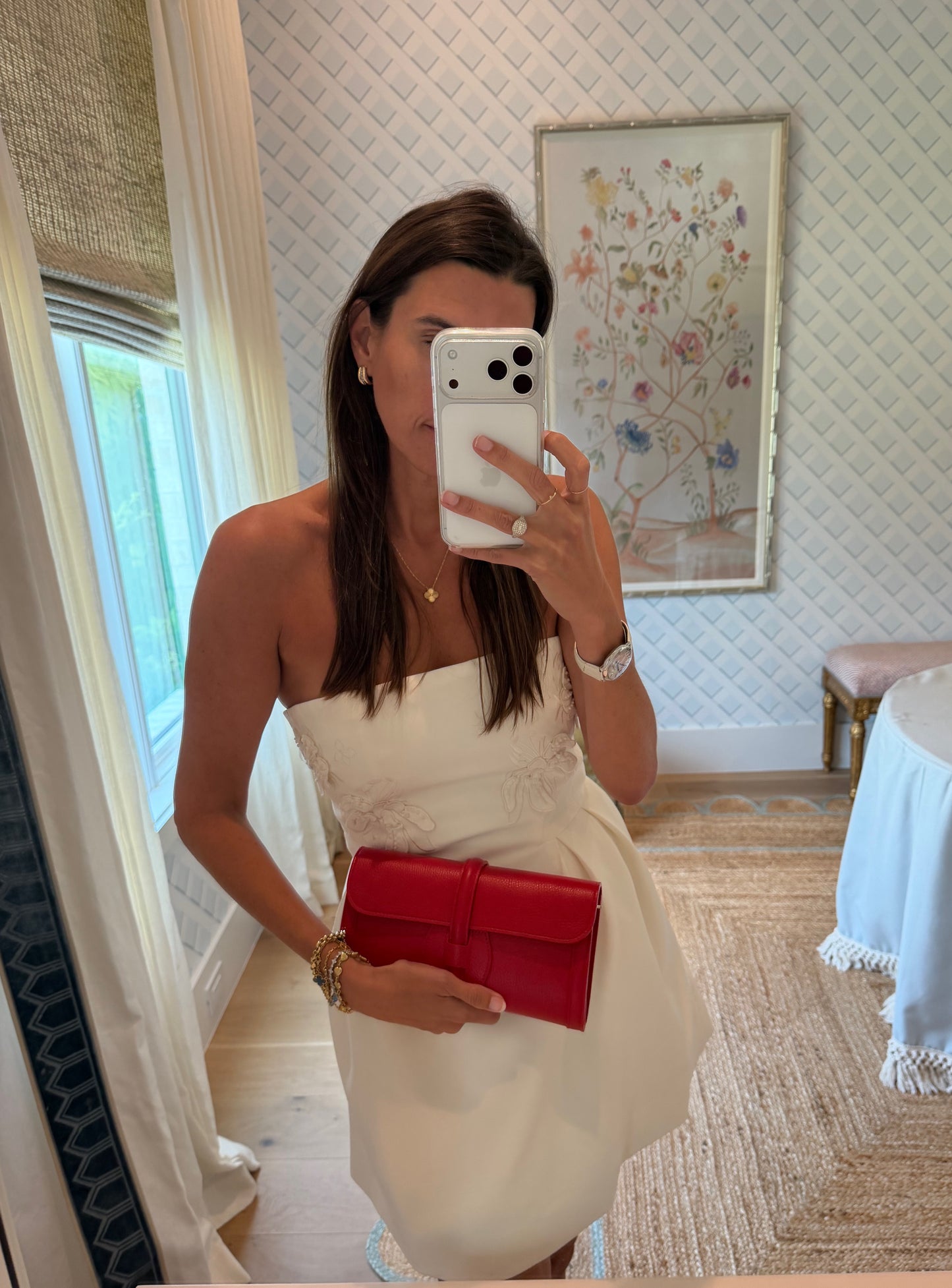 Red Monet Leather Clutch Limited Edition