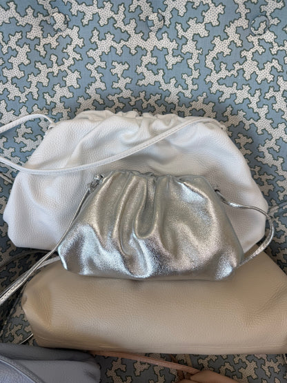 Light Blue Oversized Rico Leather Clutch