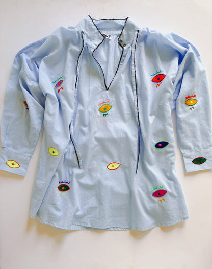 Blue Evil Eye Blouse