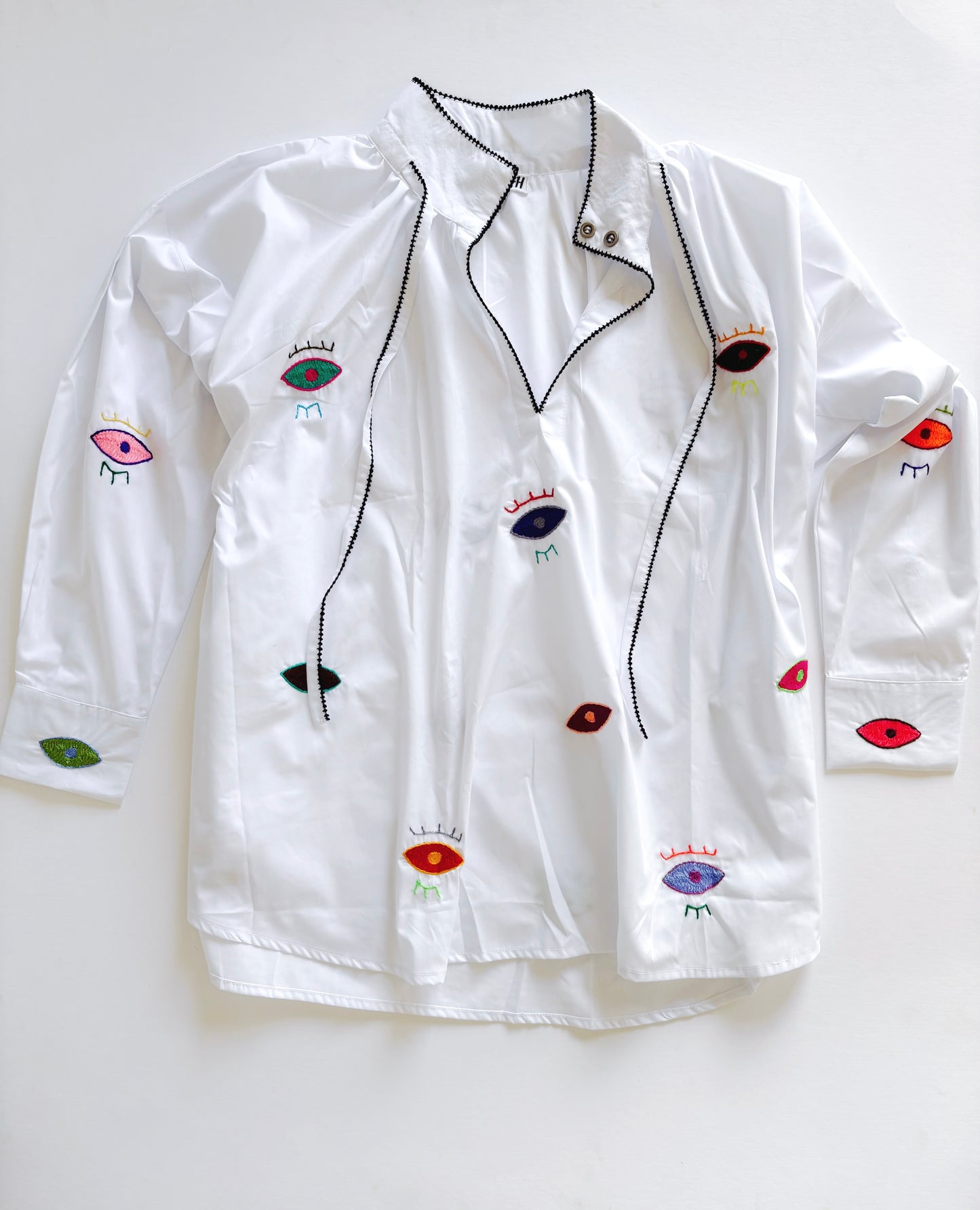 White Evil Eye Blouse