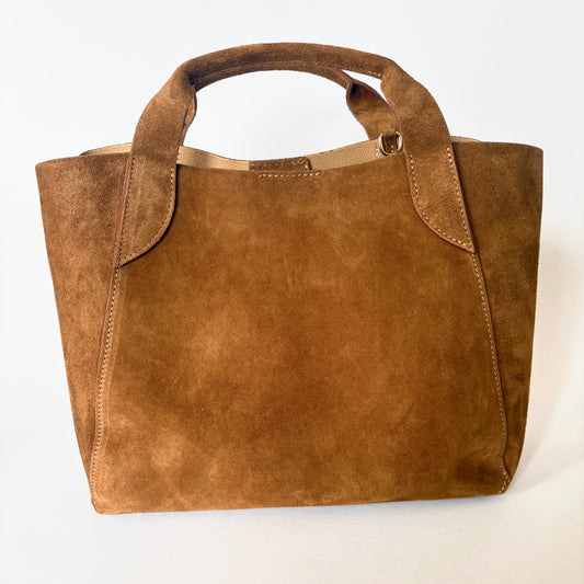 Brown Suede Lugano Tote