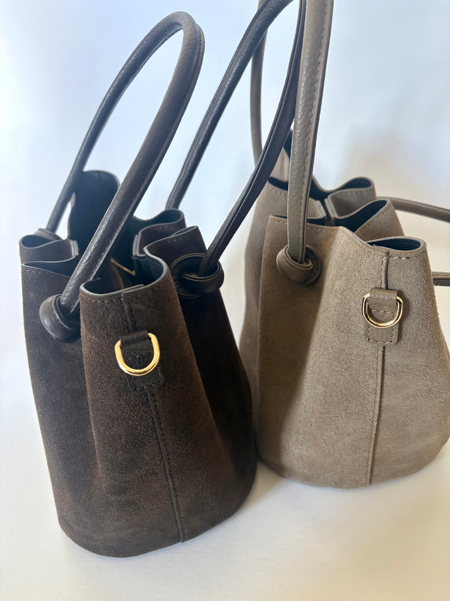Suede Knot Bags Beige