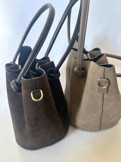 Suede Knot Bags Beige