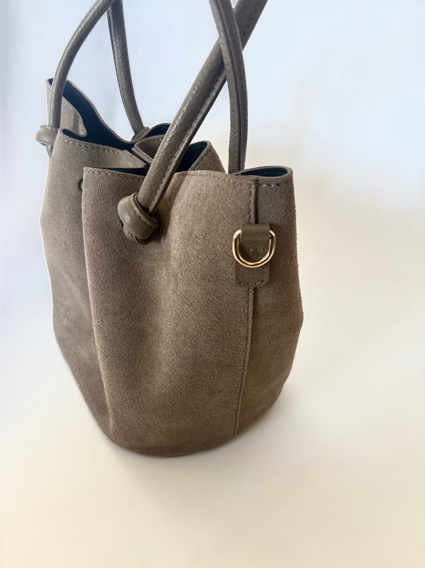 Suede Knot Bags Beige
