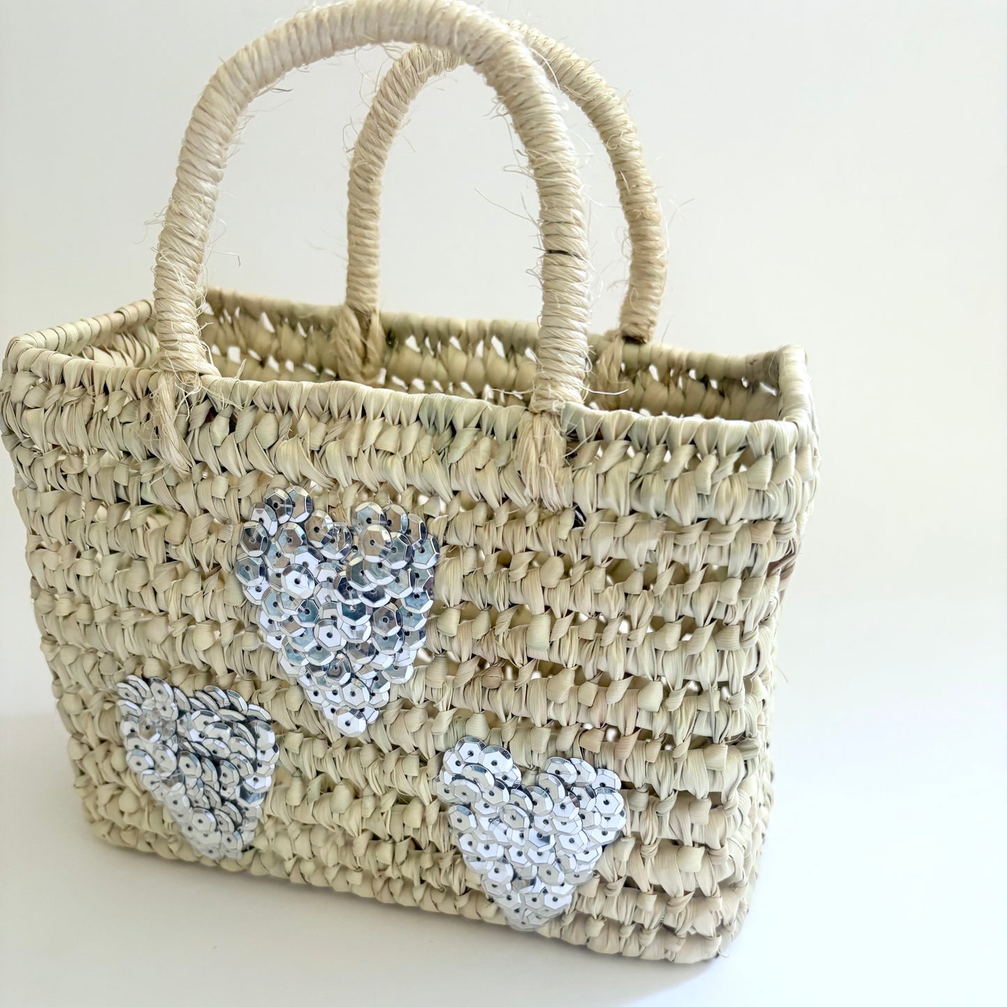 Mini Silver Hearts Tote