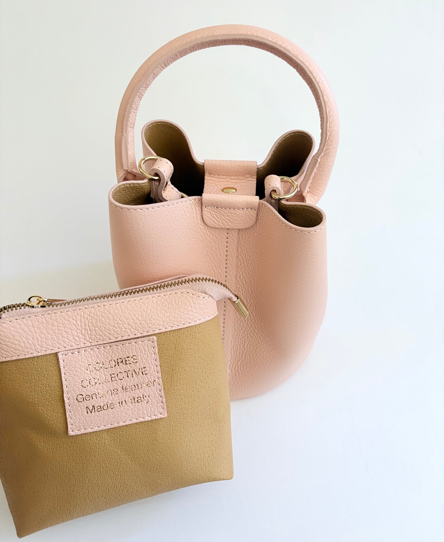 Light Pink Leather City Bag