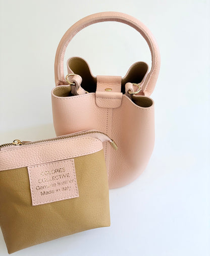 Light Pink Leather City Bag