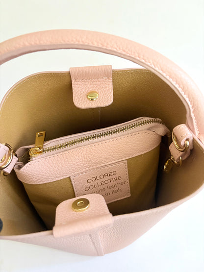 Light Pink Leather City Bag