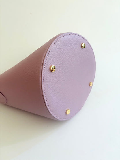 Lavender Leather City Bag