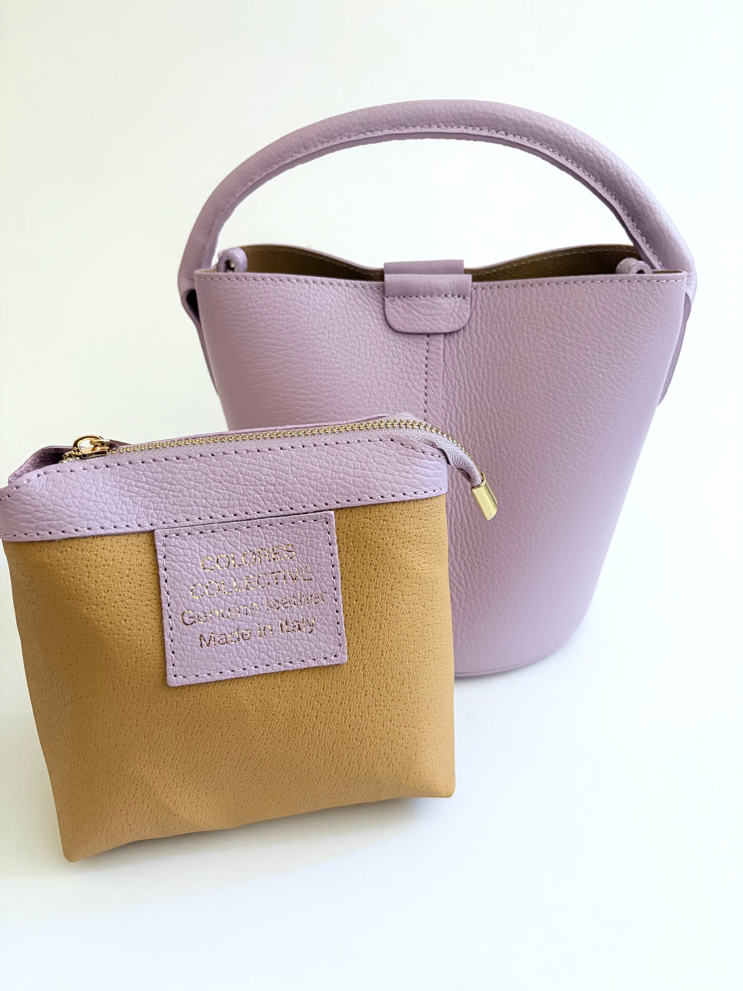 Lavender Leather City Bag