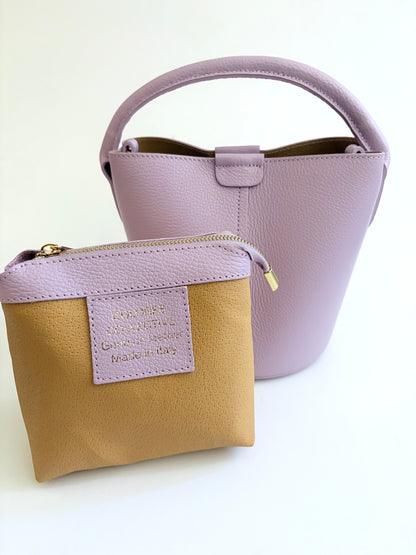 Lavender Leather City Bag