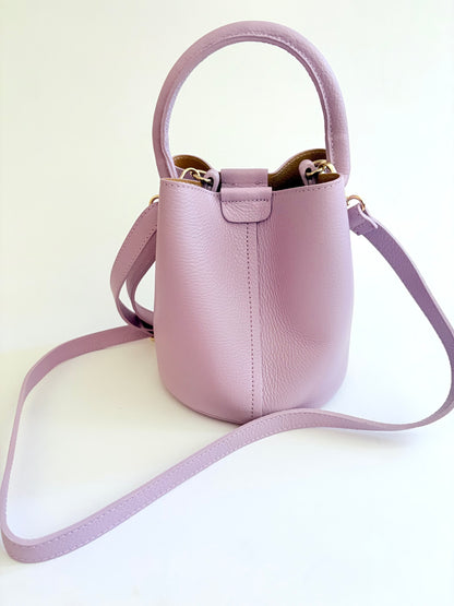 Lavender Leather City Bag