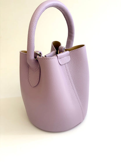 Lavender Leather City Bag