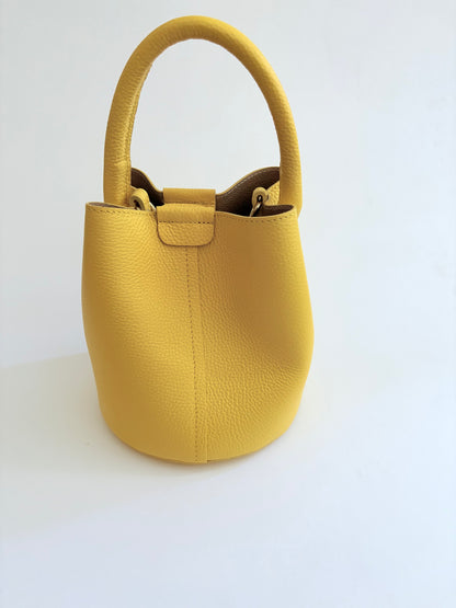 Yellow Leather City Bag