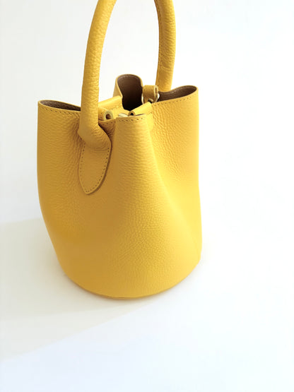 Yellow Leather City Bag