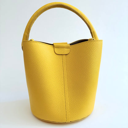 Yellow Leather City Bag