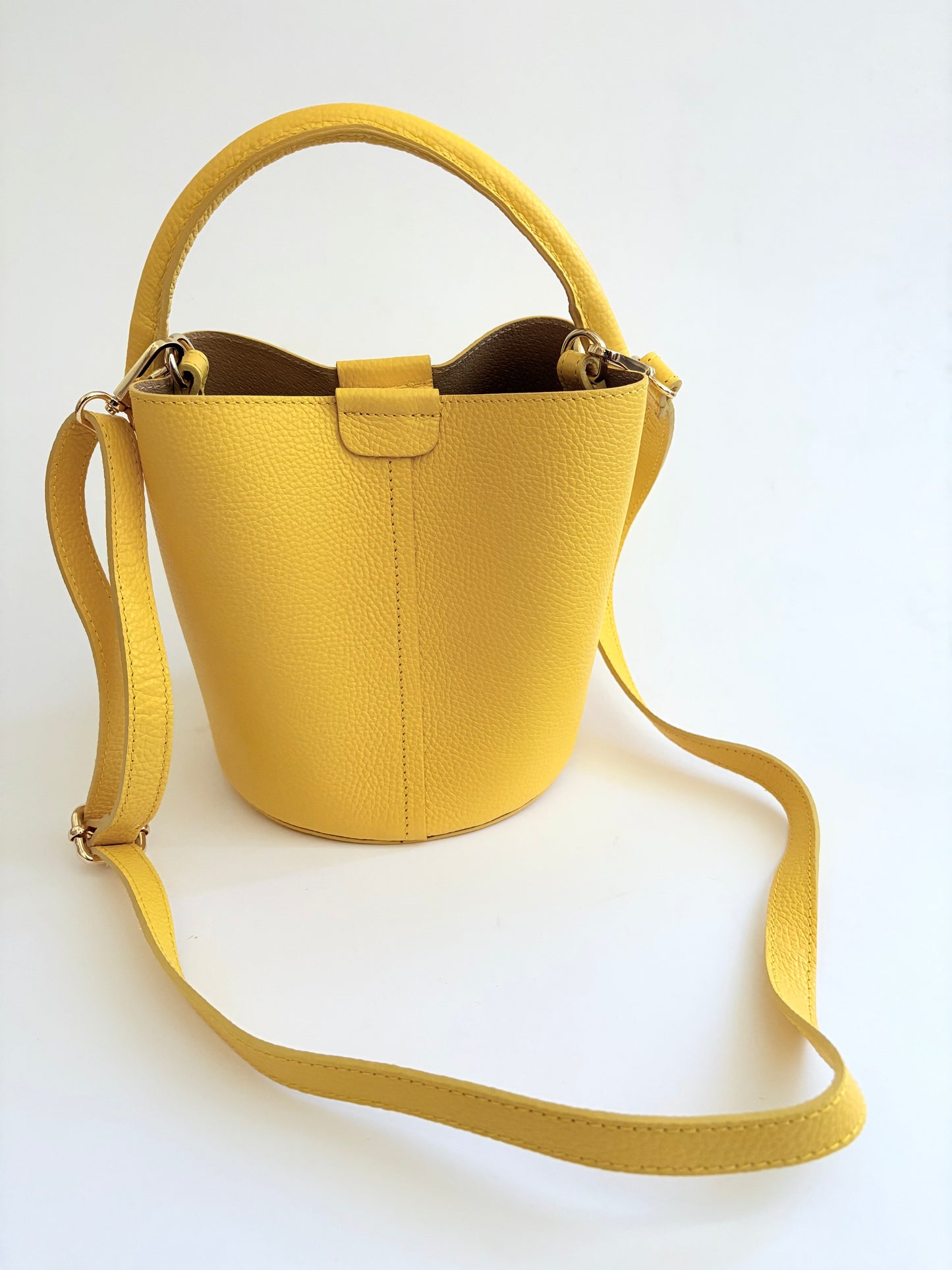 Yellow Leather City Bag
