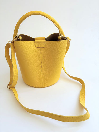 Yellow Leather City Bag