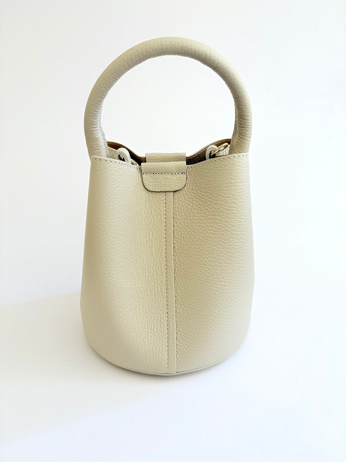 Cream Leather City Bags