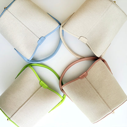 Light Blue Canvas City Bag