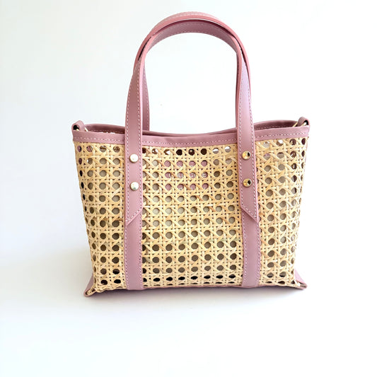 Rose Cane Wicker Mini Market Tote