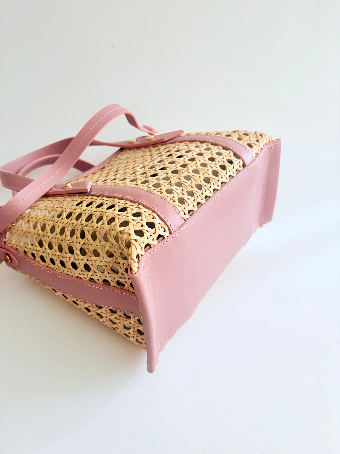 Rose Cane Wicker Mini Market Tote