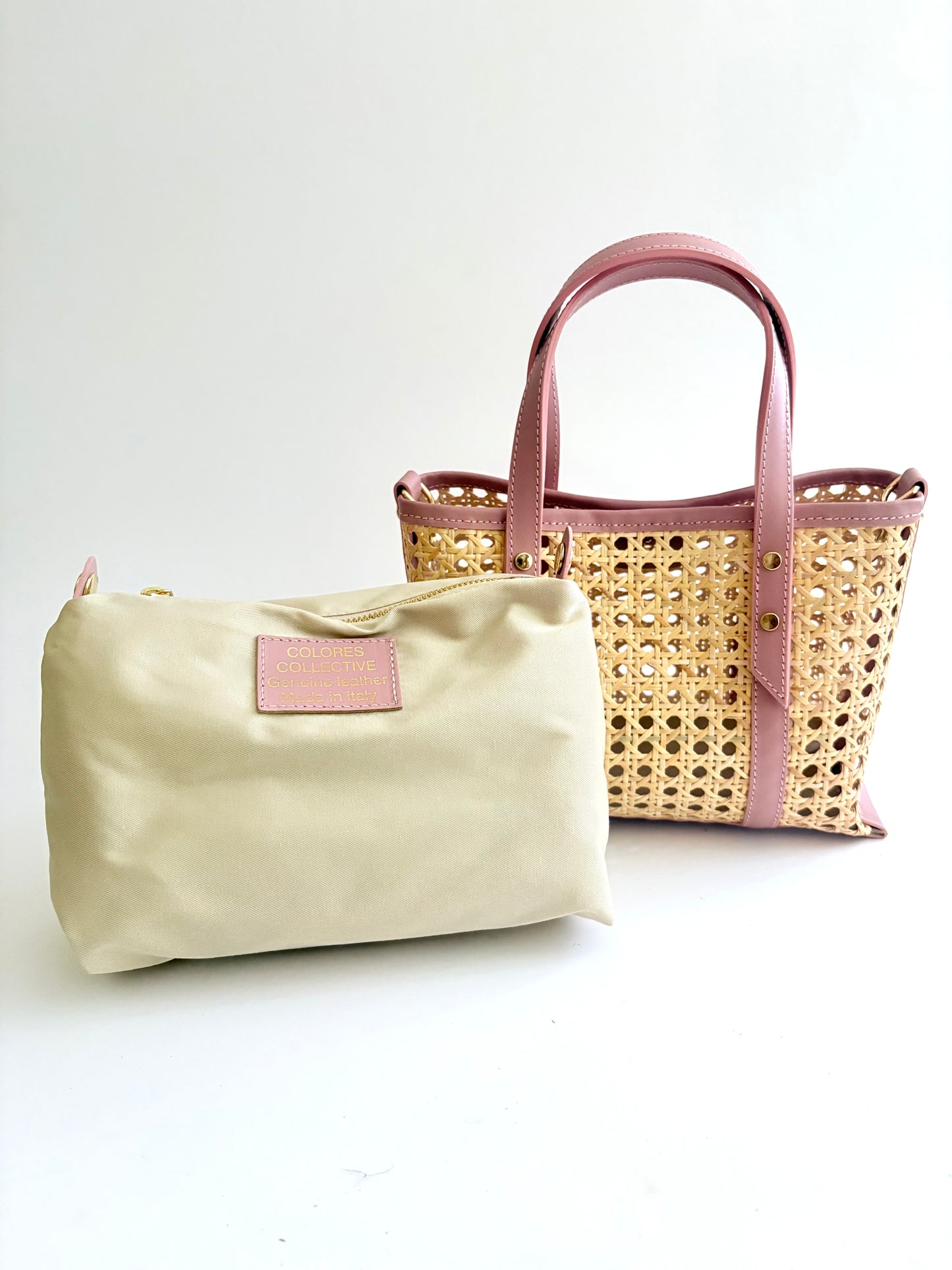 Rose Cane Wicker Mini Market Tote