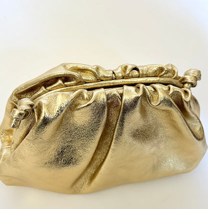 Rico Gold Metallic Clutch