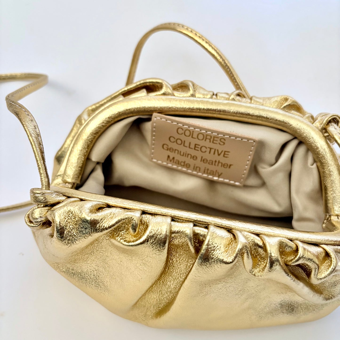 Rico Gold Metallic Clutch