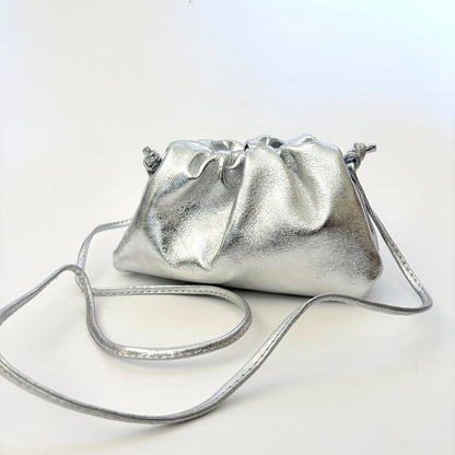 Rico Silver Metallic Clutch
