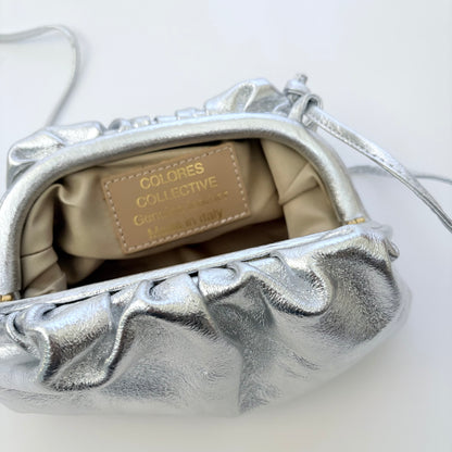 Rico Silver Metallic Clutch