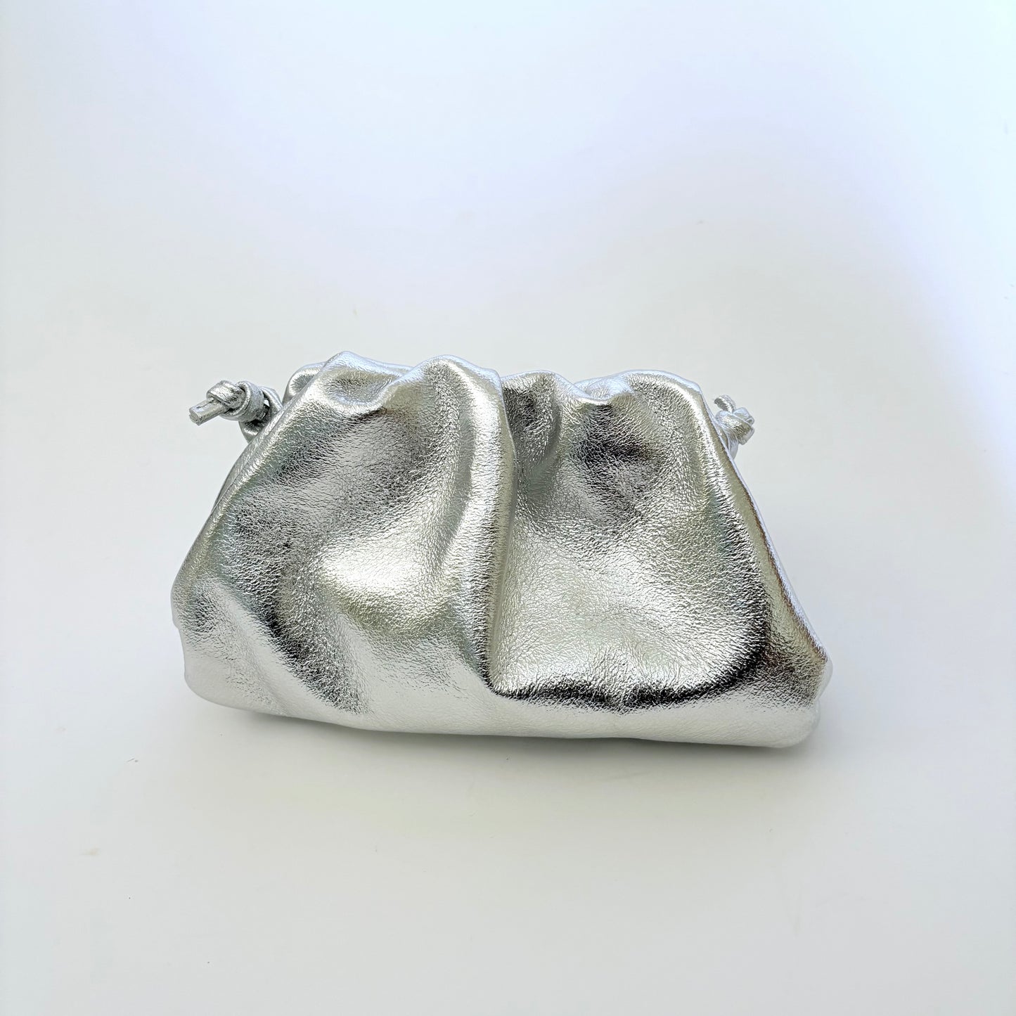 Rico Silver Metallic Clutch