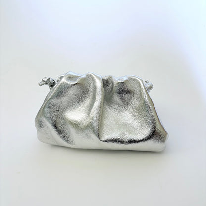 Rico Silver Metallic Clutch