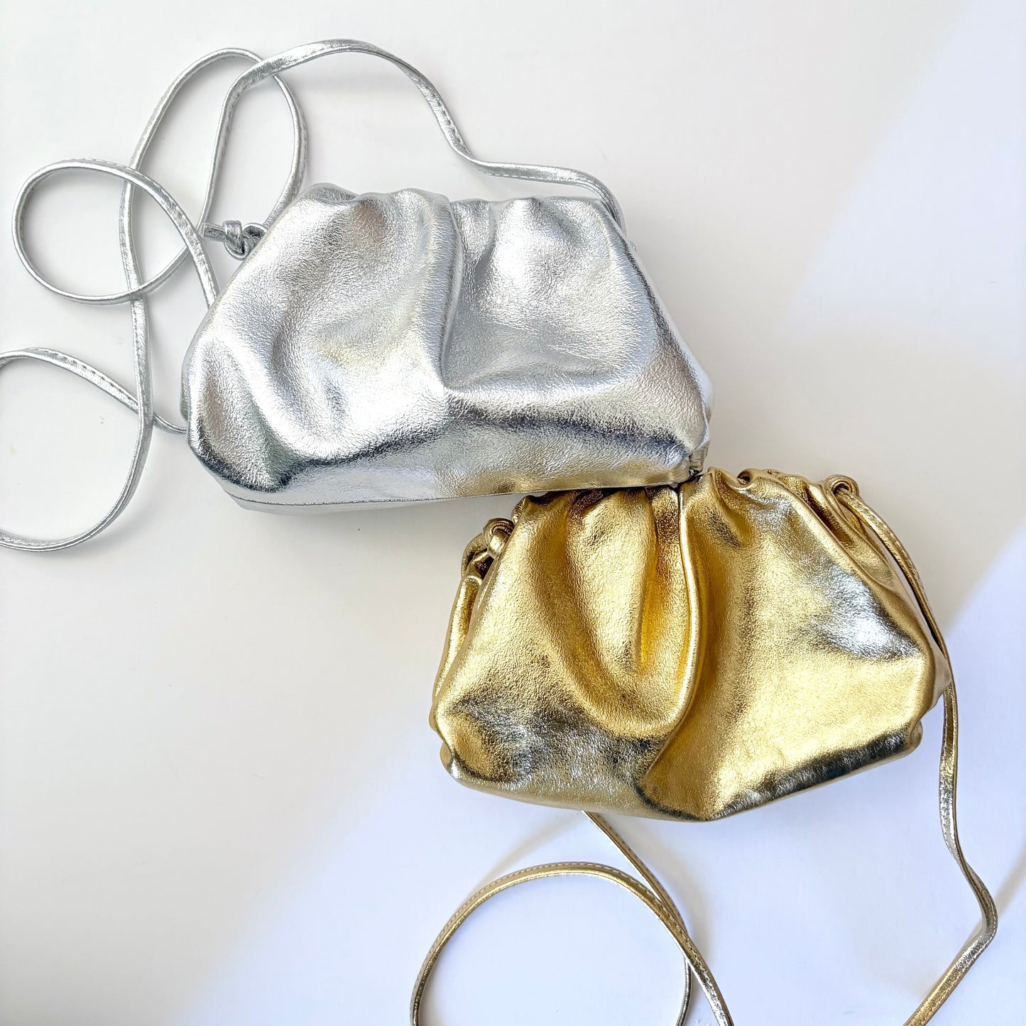 Rico Silver Metallic Clutch