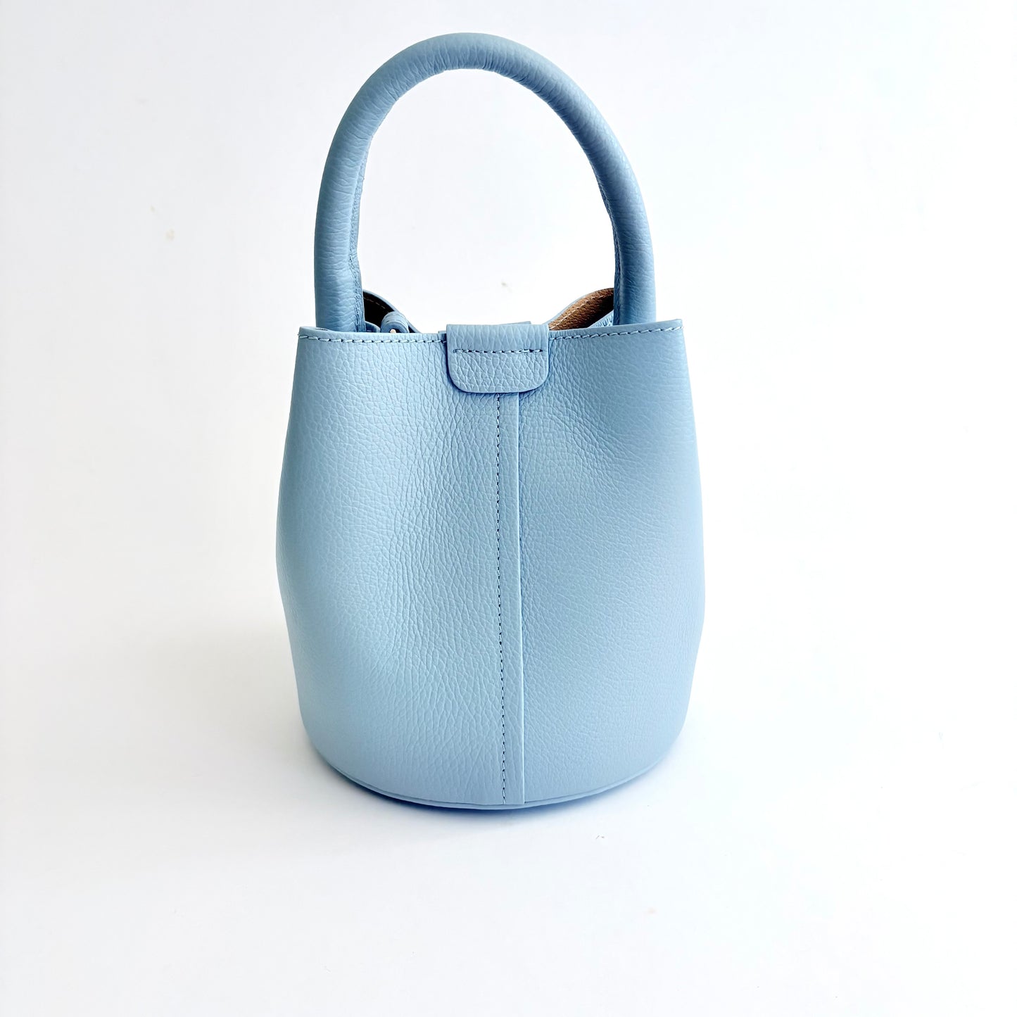 Light Blue Leather City Bag