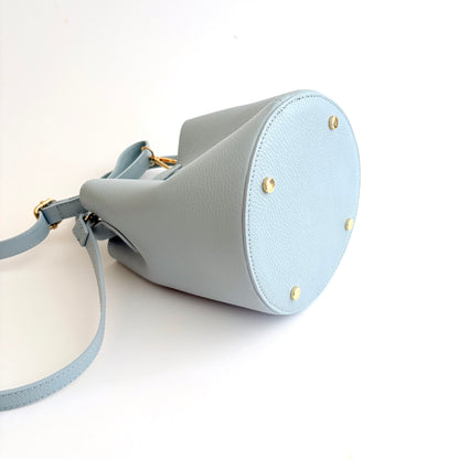 Light Blue Leather City Bag