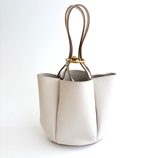 Petite Lily Italian Tote - Cream