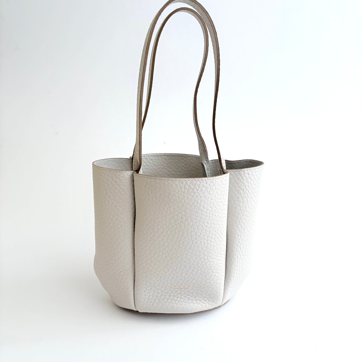 Petite Lily Italian Tote - Cream