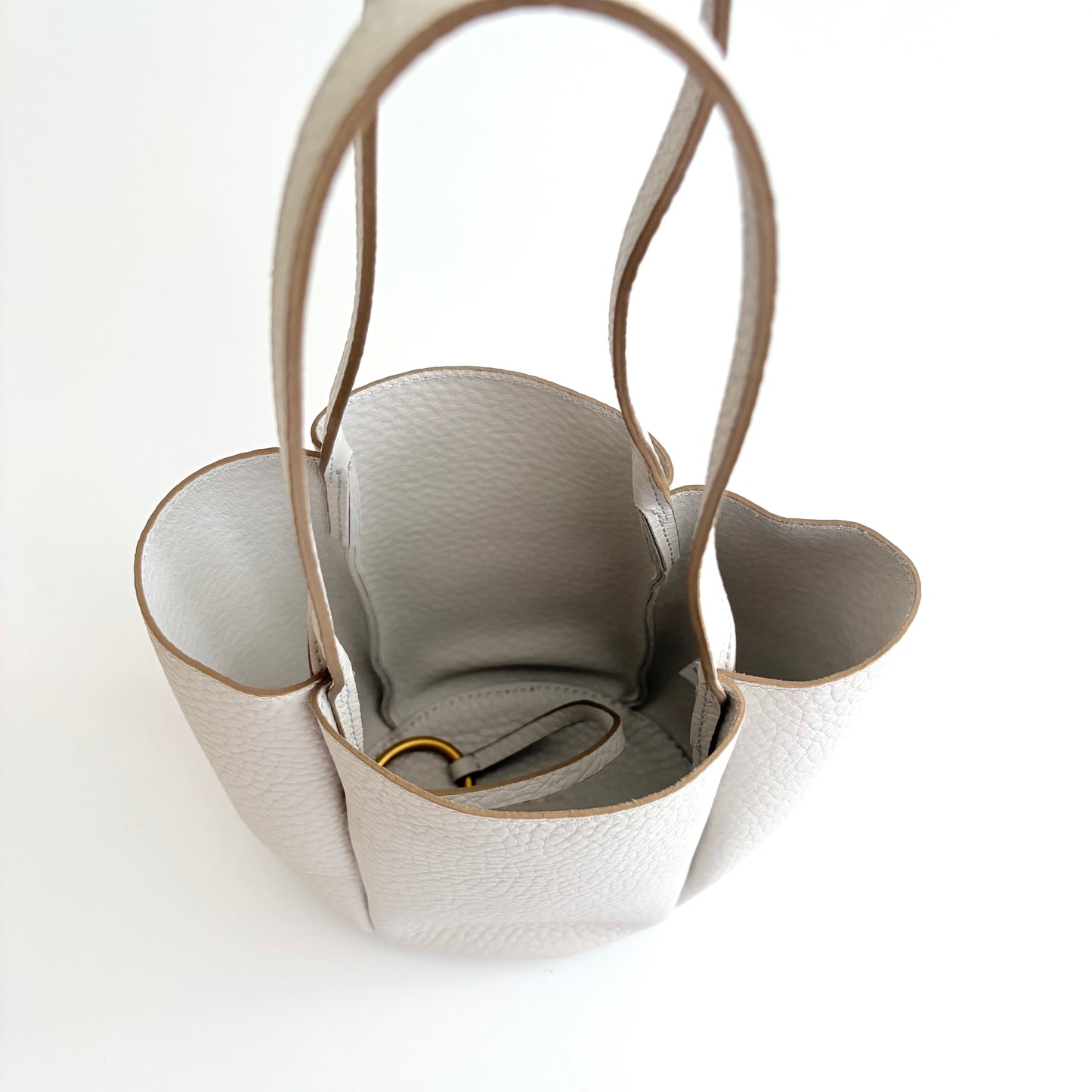 Petite Lily Italian Tote - Cream