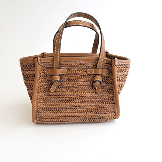 Marcella Straw Mini Tote - Carmello