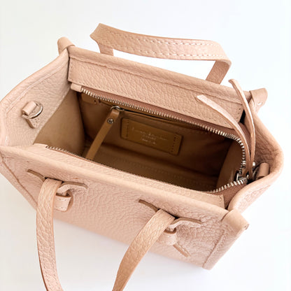 Marcella Italian Leather Tote - Pink Salt
